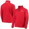 Columbia Men's Red Georgia Bulldogs Terminal Tackle Fleece Raglan Omni-Shade Quarter-Zip Jacket