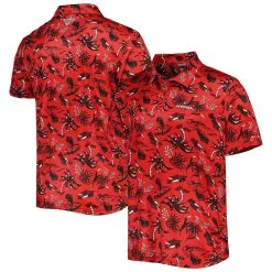 Columbia Men's Red Georgia Bulldogs Super Terminal Tackle Omni-Shade Polo
