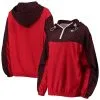 ZooZatz Women's Red Georgia Bulldogs Chevron Swishy Quarter-Zip Hoodie Jacket