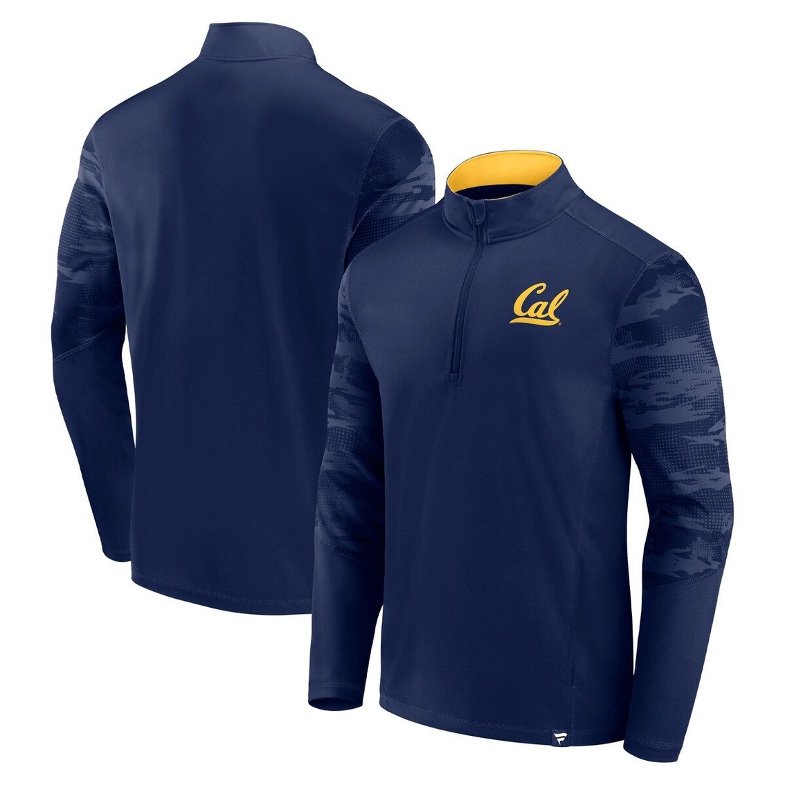 Fanatics Branded Men's Navy Cal Bears Ringer Quarter-Zip Top 2 Fanatics Branded Men's Navy Cal Bears Ringer Quarter-Zip Top - Image 2