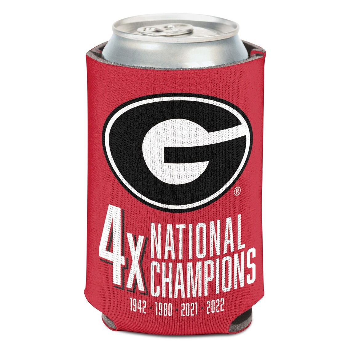 WinCraft Georgia Bulldogs Team Logo Four-Time College Football National S 12oz Helmet Can Cooler 2 WinCraft Georgia Bulldogs Team Logo Four-Time College Football National S 12oz Helmet Can Cooler - Image 2