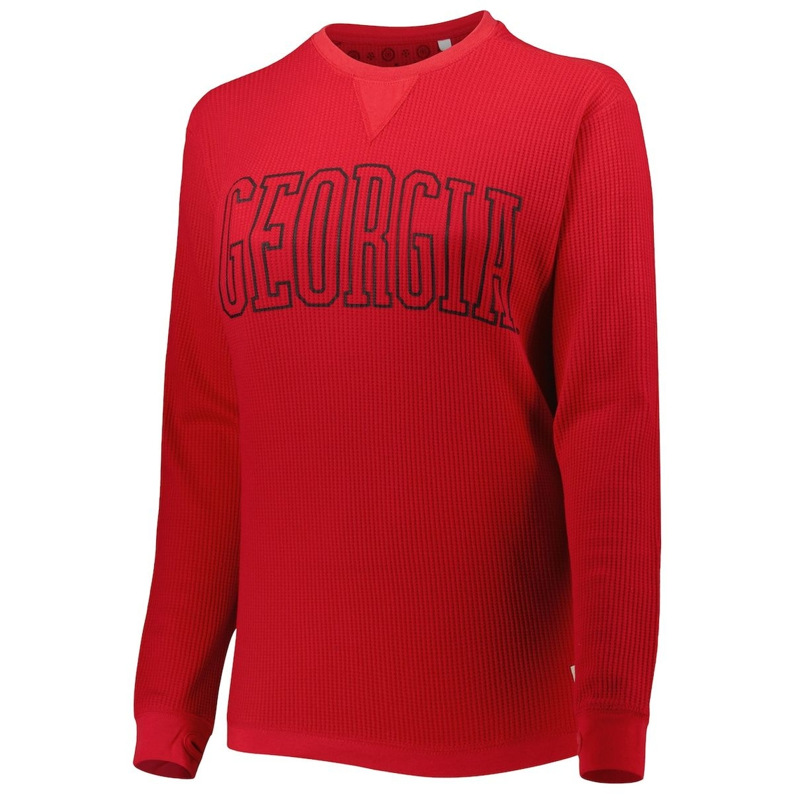 Pressbox Women's Red Georgia Bulldogs Surf Plus Size Southlawn Waffle-Knit Thermal Tri-Blend Long Sleeve T-Shirt 3 Pressbox Women's Red Georgia Bulldogs Surf Plus Size Southlawn Waffle-Knit Thermal Tri-Blend Long Sleeve T-Shirt - Image 3