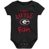 Outerstuff Newborn & Infant Black Georgia Bulldogs Daddy's Little Fan Bodysuit