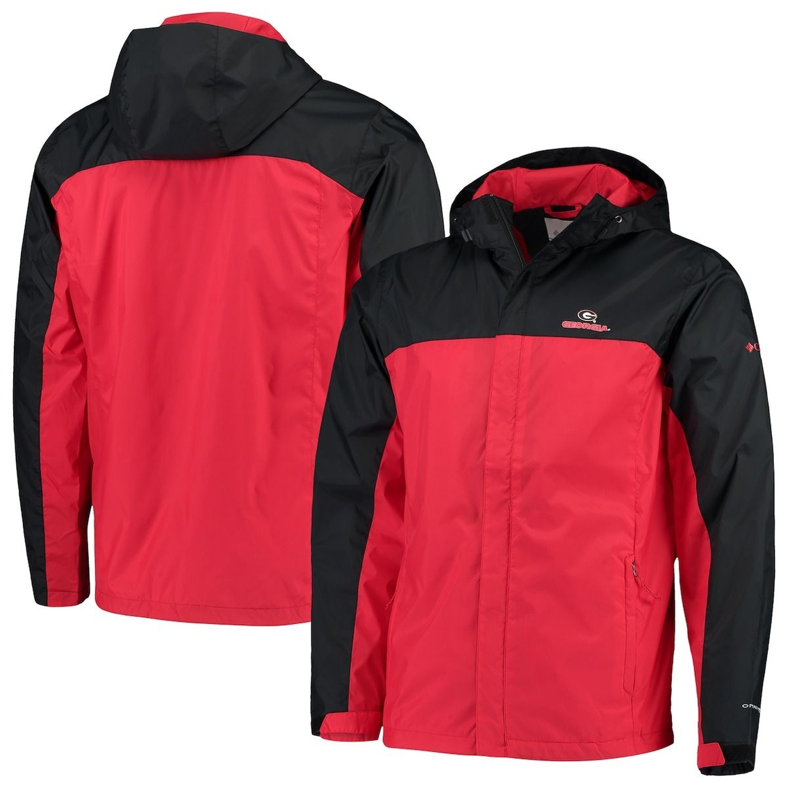 Columbia Men's Black/Red Georgia Bulldogs Glennaker Storm Full-Zip Jacket 1 Columbia Men's Black/Red Georgia Bulldogs Glennaker Storm Full-Zip Jacket