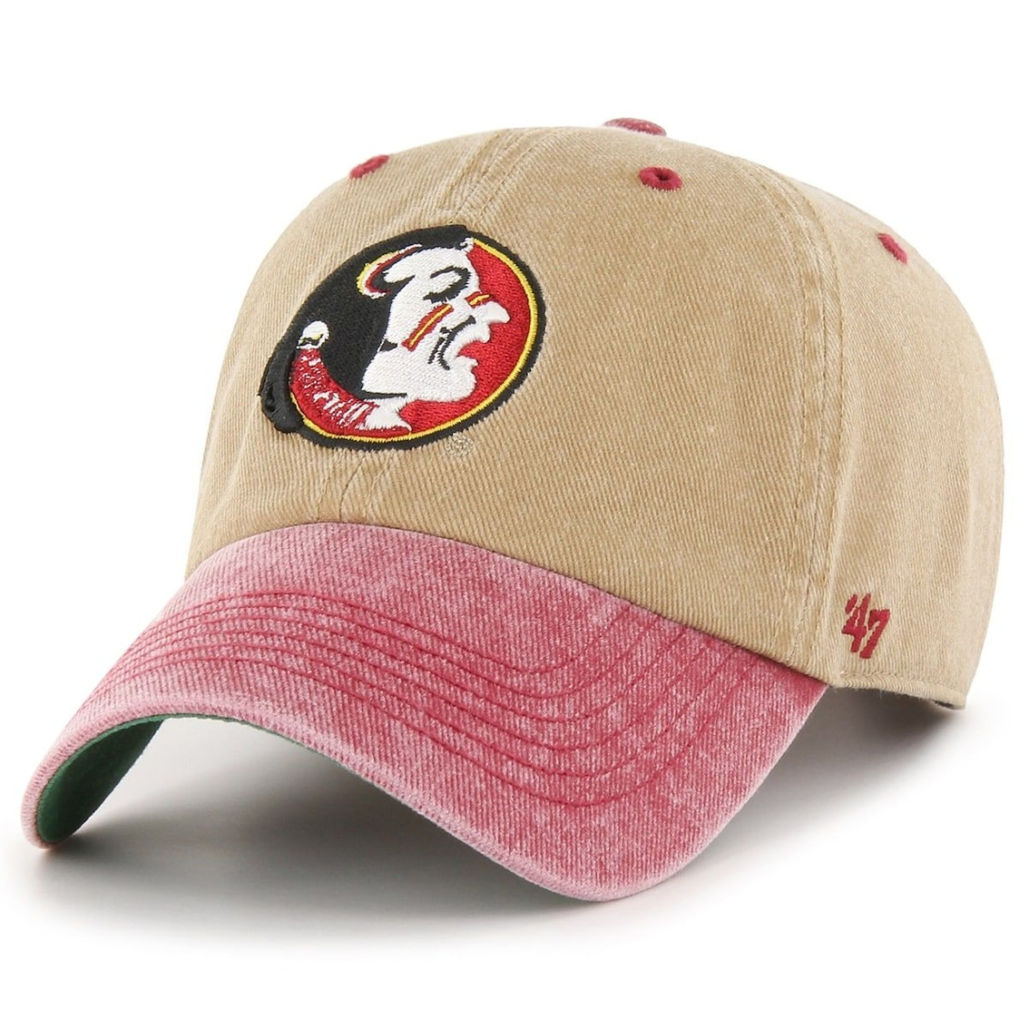 '47 Men's Khaki Florida State Seminoles Vintage Eldin Clean Up Adjustable Hat 3 '47 Men's Khaki Florida State Seminoles Vintage Eldin Clean Up Adjustable Hat - Image 3