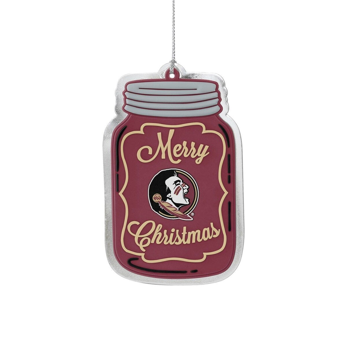 FOCO Florida State Seminoles Flat Mason Jar Ornament 1 FOCO Florida State Seminoles Flat Mason Jar Ornament